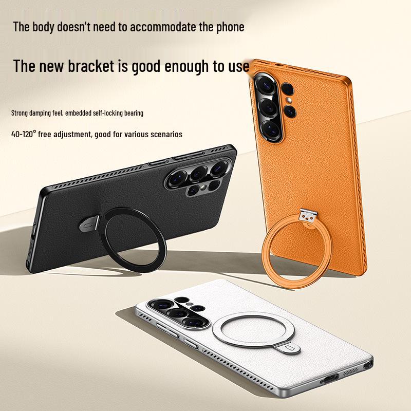 Samsung Galaxy S25 Ultra Magnetische Leder-Ständerhülle