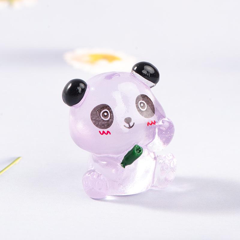 Micro Landscape Resin Decoration Glow-in-the-dark Cartoon Red Panda Decoration Desktop Car Decoration Accessories