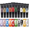 10pcs Nail Stamping Gel Polish Set 8ml UV Gel Soak Off Gel for Nail Art Stamping Plates Design
