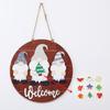 DIY Replaceable Pattern Wooden Welcome Door Hanger for Christmas & Halloween Decorations