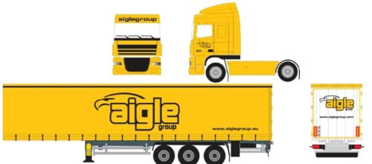 

Erigor DAF XF105 Space Cab Toteliner AIGLE GROUP Finished Product 1/43