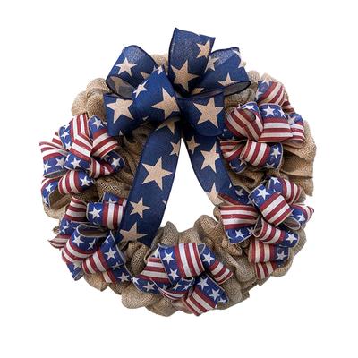 Garland 30CM Door Hanging Home Fabric Independence Day Garland Decoration American National Day.