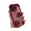 Red Rose Sky Eye Silicone Case for Apple 16 Pro Max/15/14/13/XR