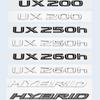 3D ABS Car Trunk Luggage Letter For Lexus UX200 UX250H UX260H HYBRID Logo Sticker Accessories Adhesives Badge Style Stickers