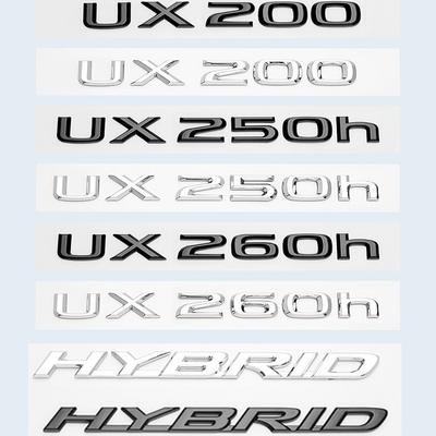 3D ABS Car Trunk Luggage Letter For UX200 UX250H UX260H HYBRID Logo Sticker Accessories Adhesives Badge Style Stickers