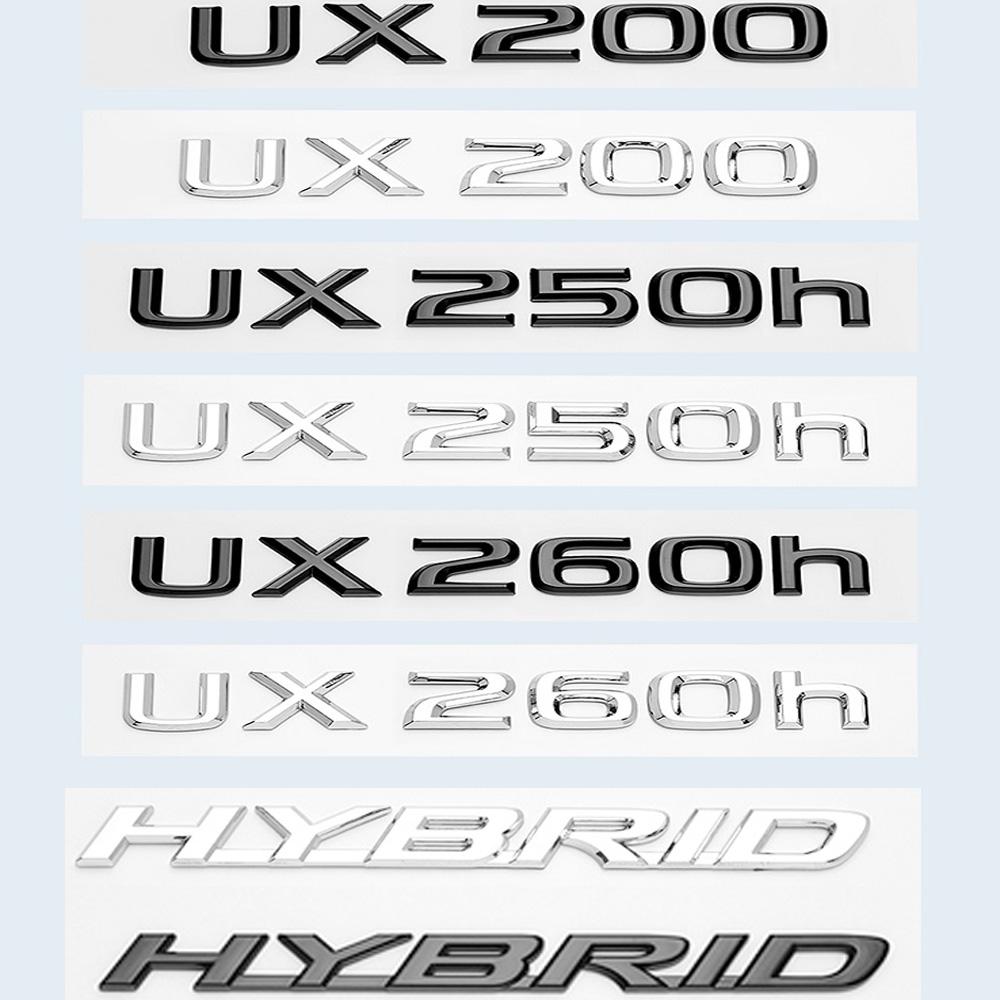 3D ABS Car Trunk Luggage Letter For Lexus UX200 UX250H UX260H HYBRID Logo Sticker Accessories Adhesives Badge Style Stickers