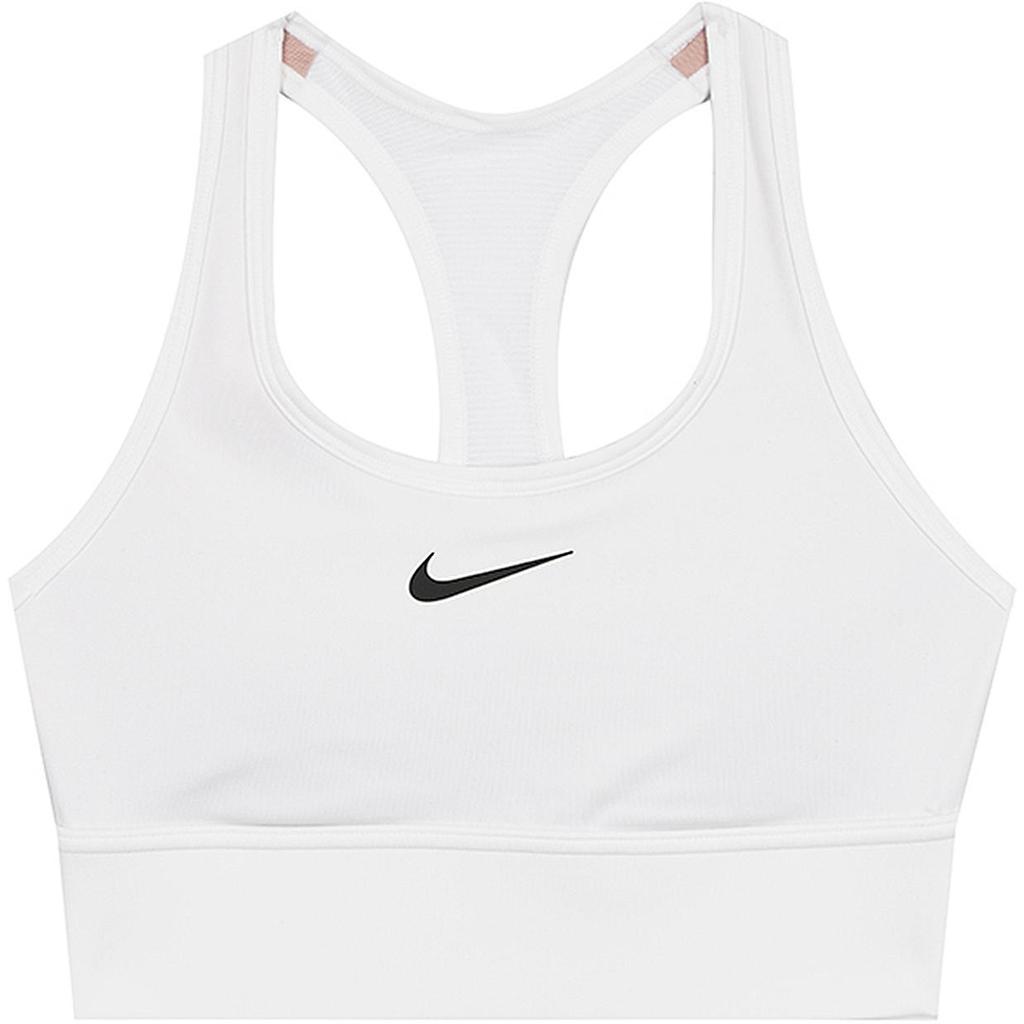 Nike Padded Longline Sports Bra Solid Color Logo Pad Racerback Sleeveless Sports Underwear Women underwear White FN2729-100