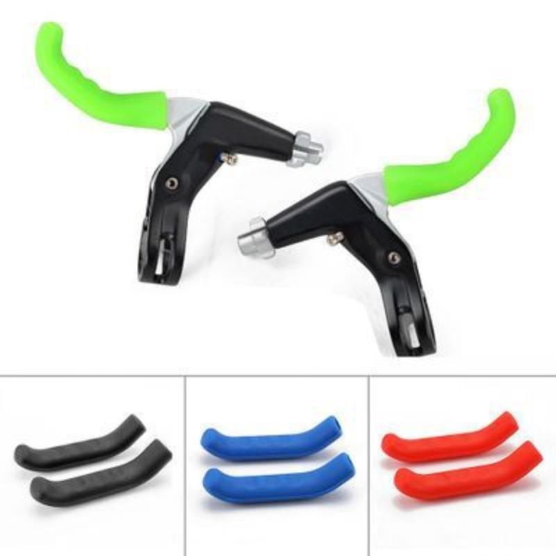 1Pair Bike Brake Lever Cover Silicone Brake Lever Grip Protector Anti-Slip Brake Handle Protection Covers Sleeve