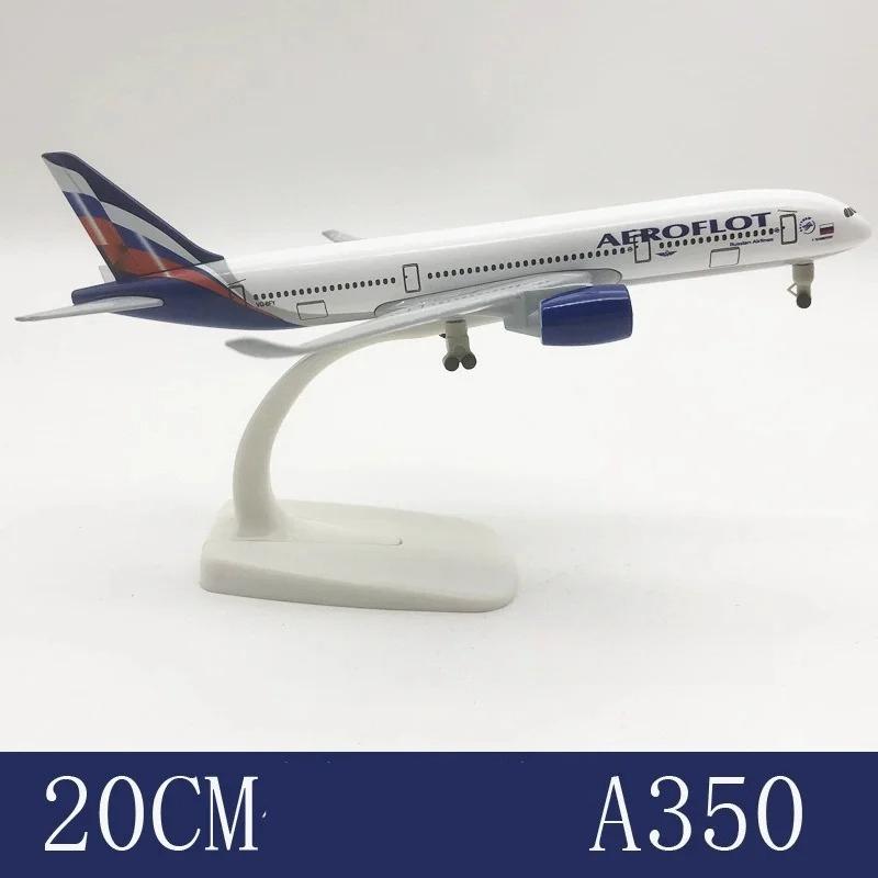 1/400 Scale Model Planes A350 20CM Alloy Metal Russia Aeroflot 350 Model Plane Diecast Aircraft Kits Toy Children Gift