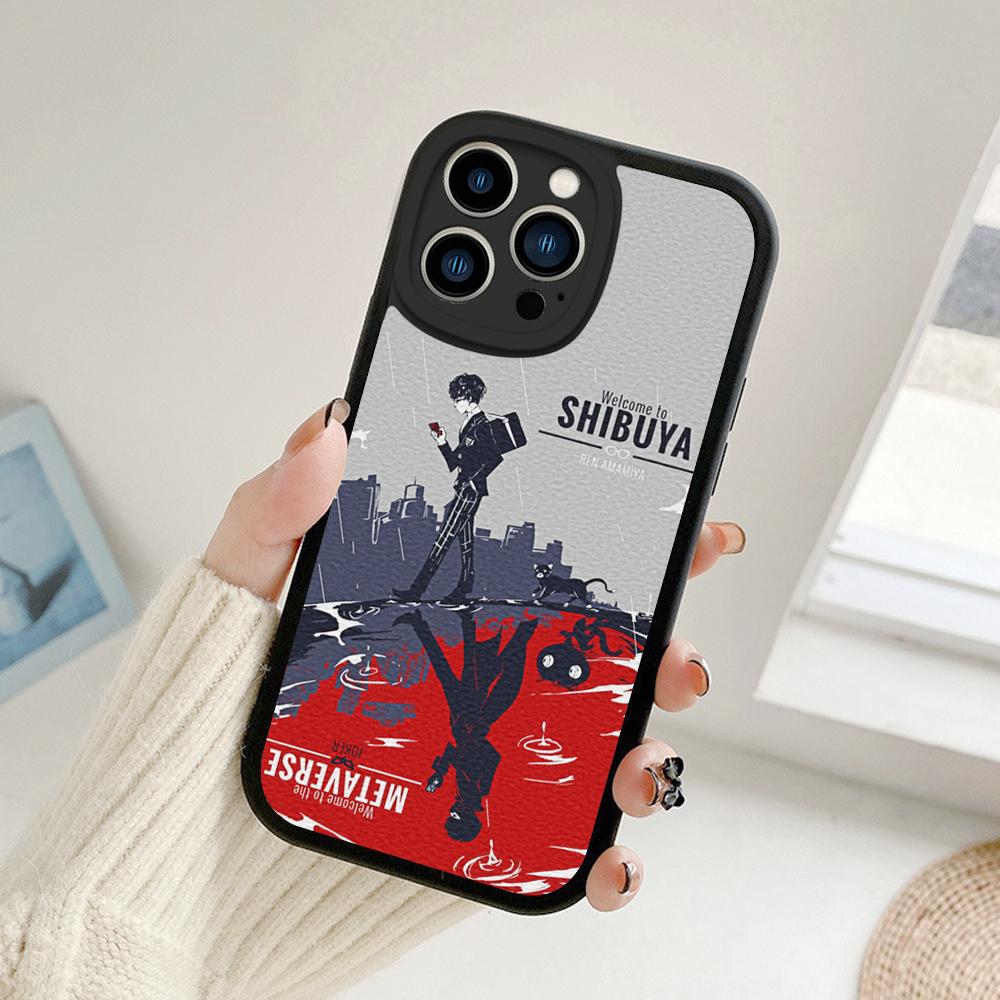 For Iphone Persona 5 Phone Case for Iphone 14 13 11 12 Pro MAX 13 12 MiNi 7 8 plus iphone 14 XS XR Lambskin Protective Covers