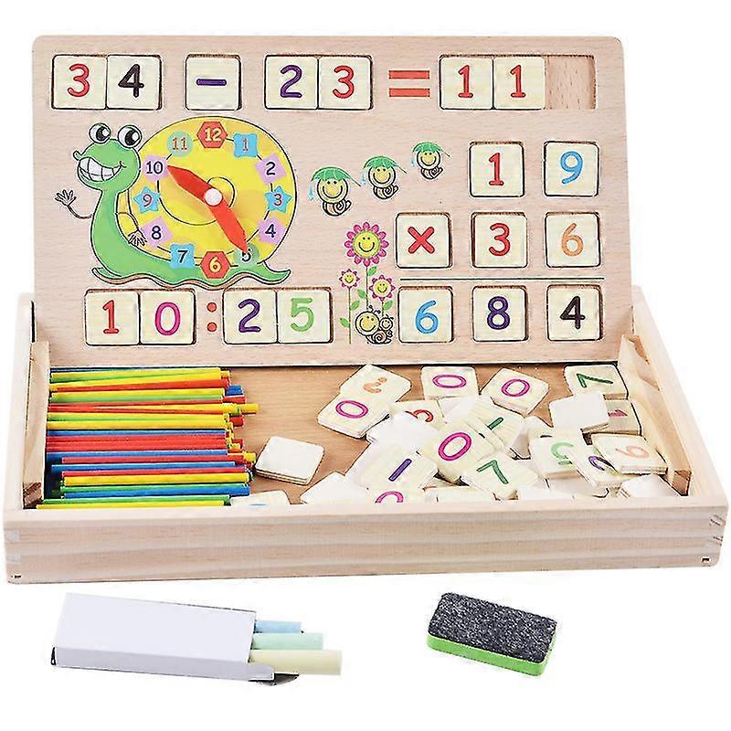 Snail Arithmetic Learning Box Early Learning Writing Board Wooden Toy For Kids