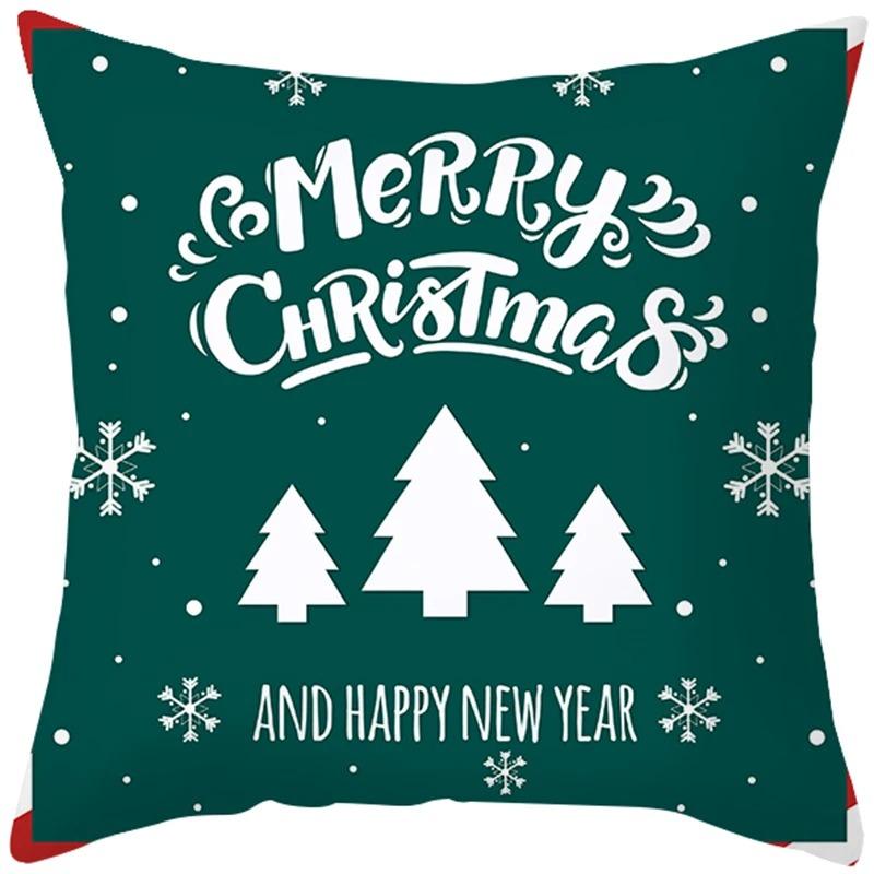 Christmas Themed Pillowcases Car Accessories Office Santa Claus Living Room Sofa Home Pillowcases