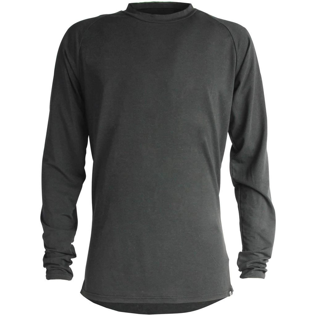 North Peak Men's Long Sleeve Inner Shirt for Snowboarding and Skiing, NP-8043 Black, Size L