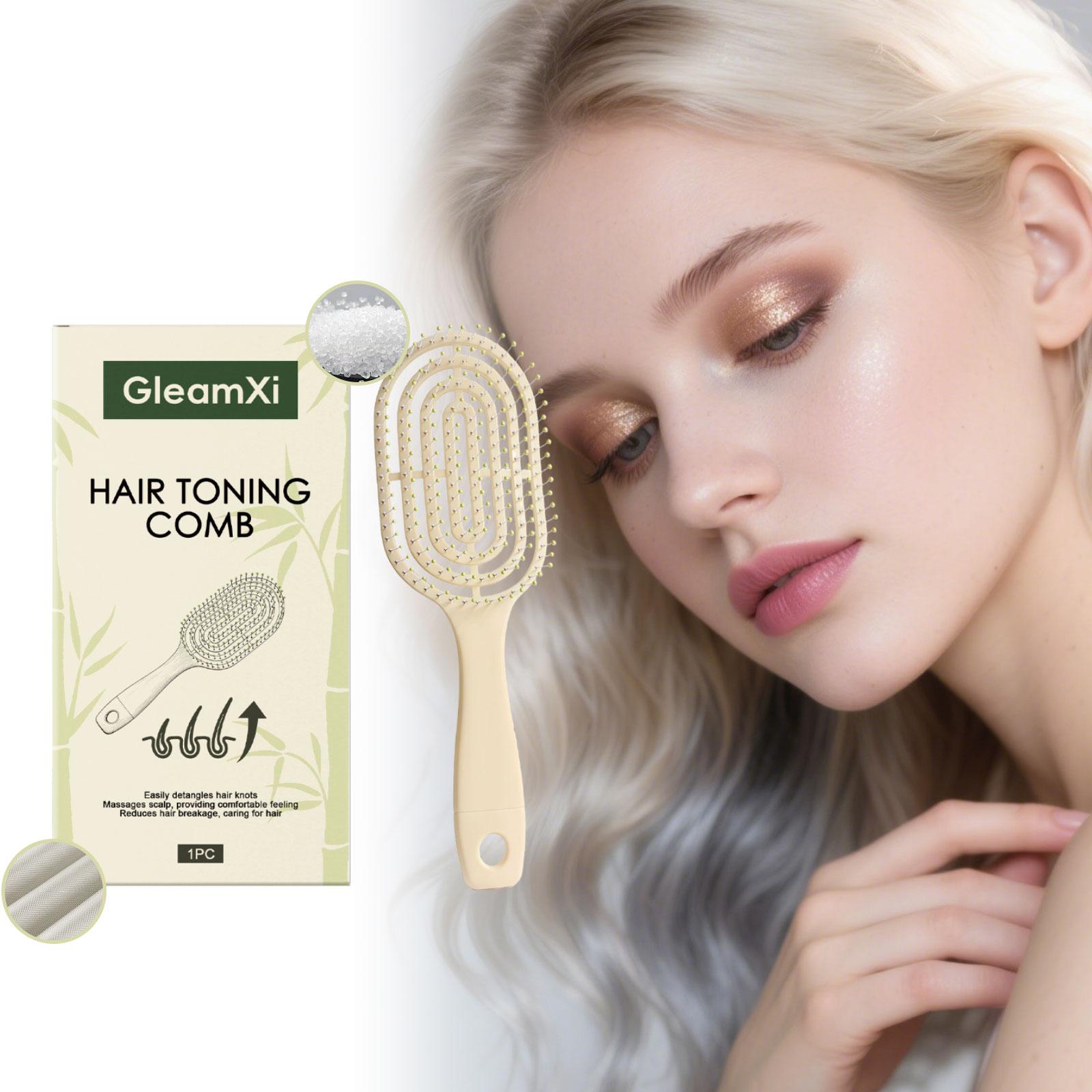 GleamXi Soft Hair Comb Scalp Massage Hair Care Tangle-Free Smooth Brush for Voluminous And Silky Hair 1pc