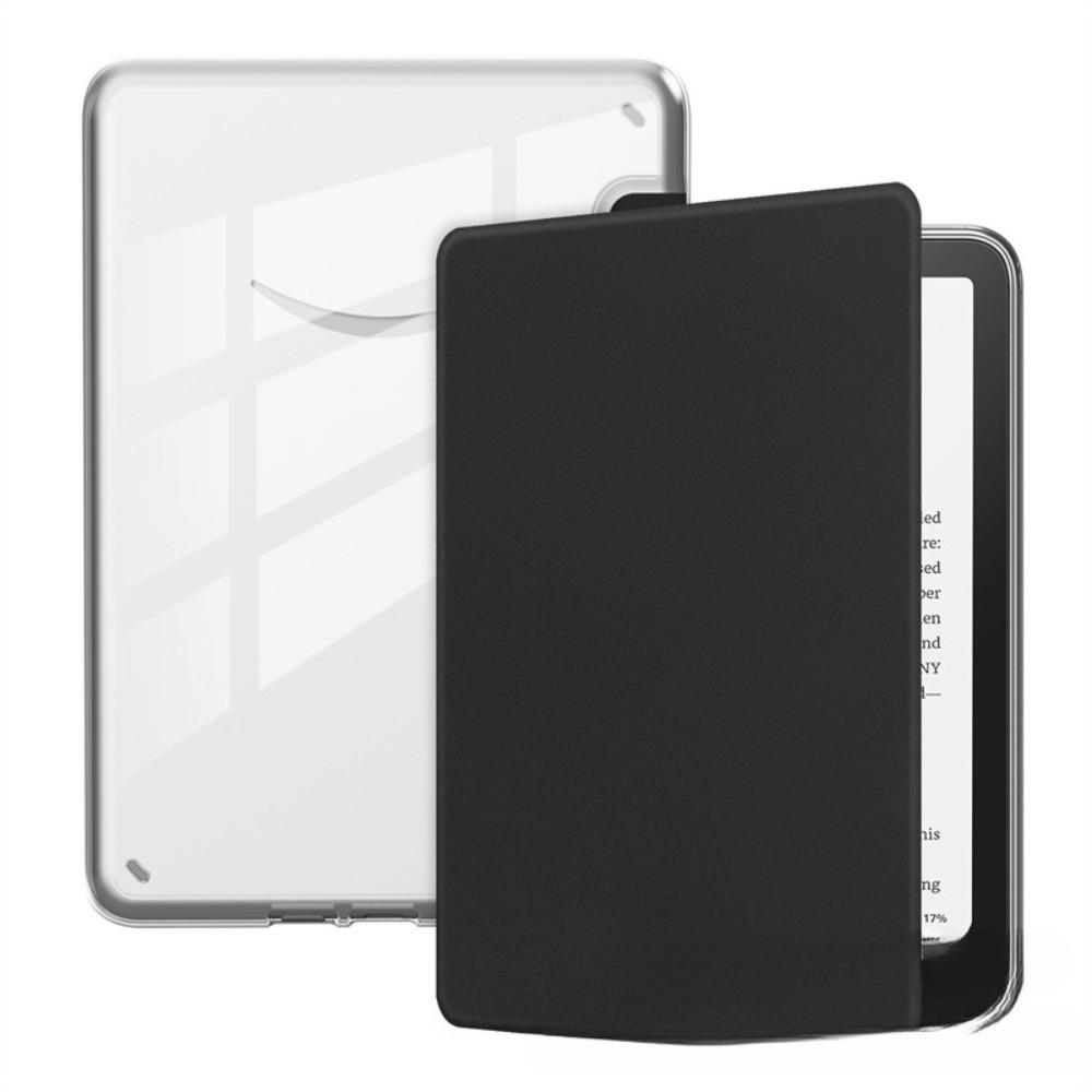 

Premium Leather Case for Kindle Paperwhite 6 5 4 3 2024 Edition with Acrylic Cover Oasis Shell Kindle 6 12th 2024 чёрный