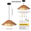 JOYINLED Boho Rattan Chandelier Japanese Wabi Sabi Woven Pendant Light 50CM For Restaurant Kitchen Living Dining Room Home Lamp