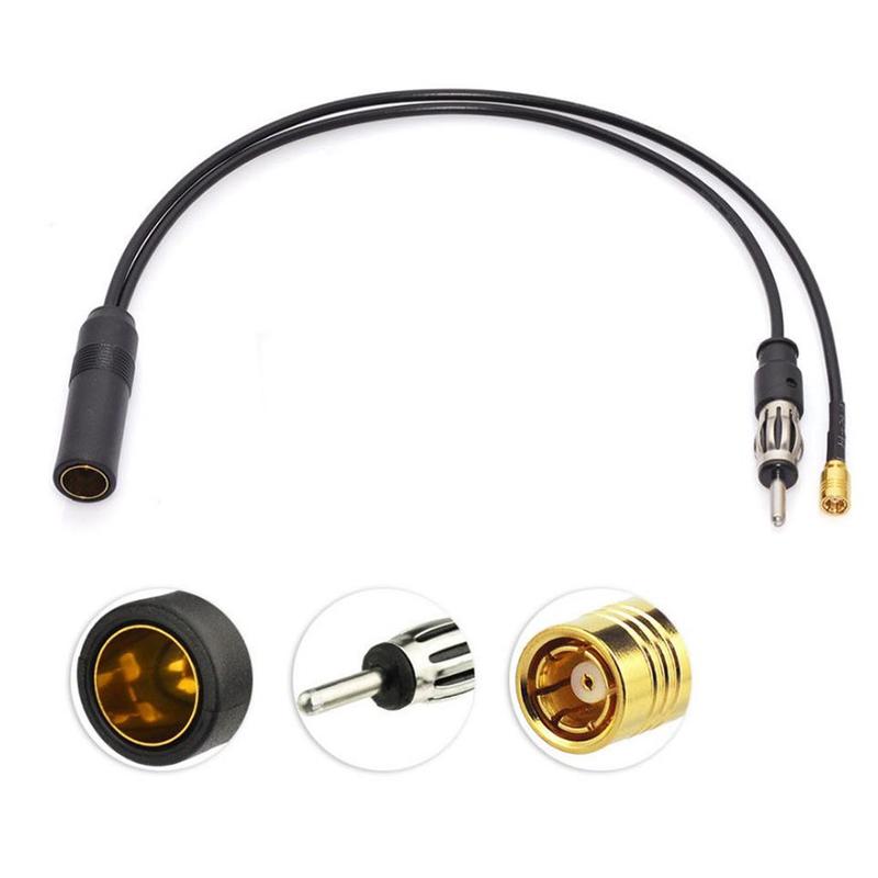 DAB + FM/AM Car Radio Active Aerial Antenna Adapter Splitter SMB DIN Cable