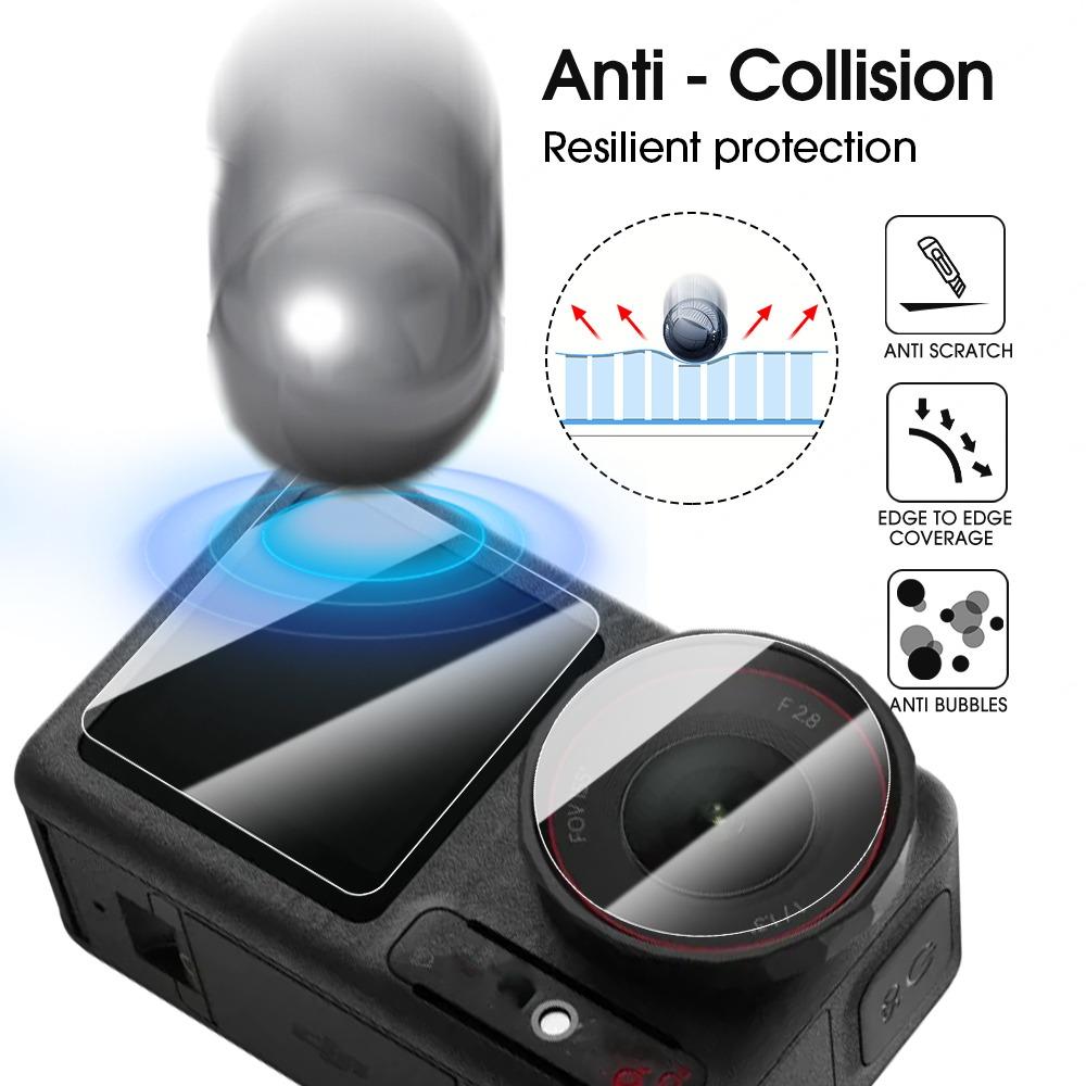 For DJI Osmo Action 5Pro 4 3 Tempered Glass Screen Protector Lens Cover Cap Bags Case for DJI Action 3 /4/5Pro Protective Kits