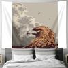Nature Mountain Wolf Tapestry Forest Animal Tapestry Home Decor Wall Hanging Scenic Tapestry Large Wall Art Bedroom Decor Room A