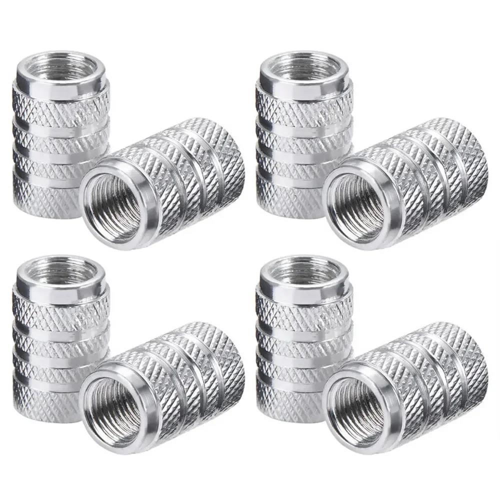 4PCS Aluminum Valve Stem Caps - Universal Fit for Car/Truck Wheels - Rustproof Tire Air Valve Dust Covers Valve Stems 1