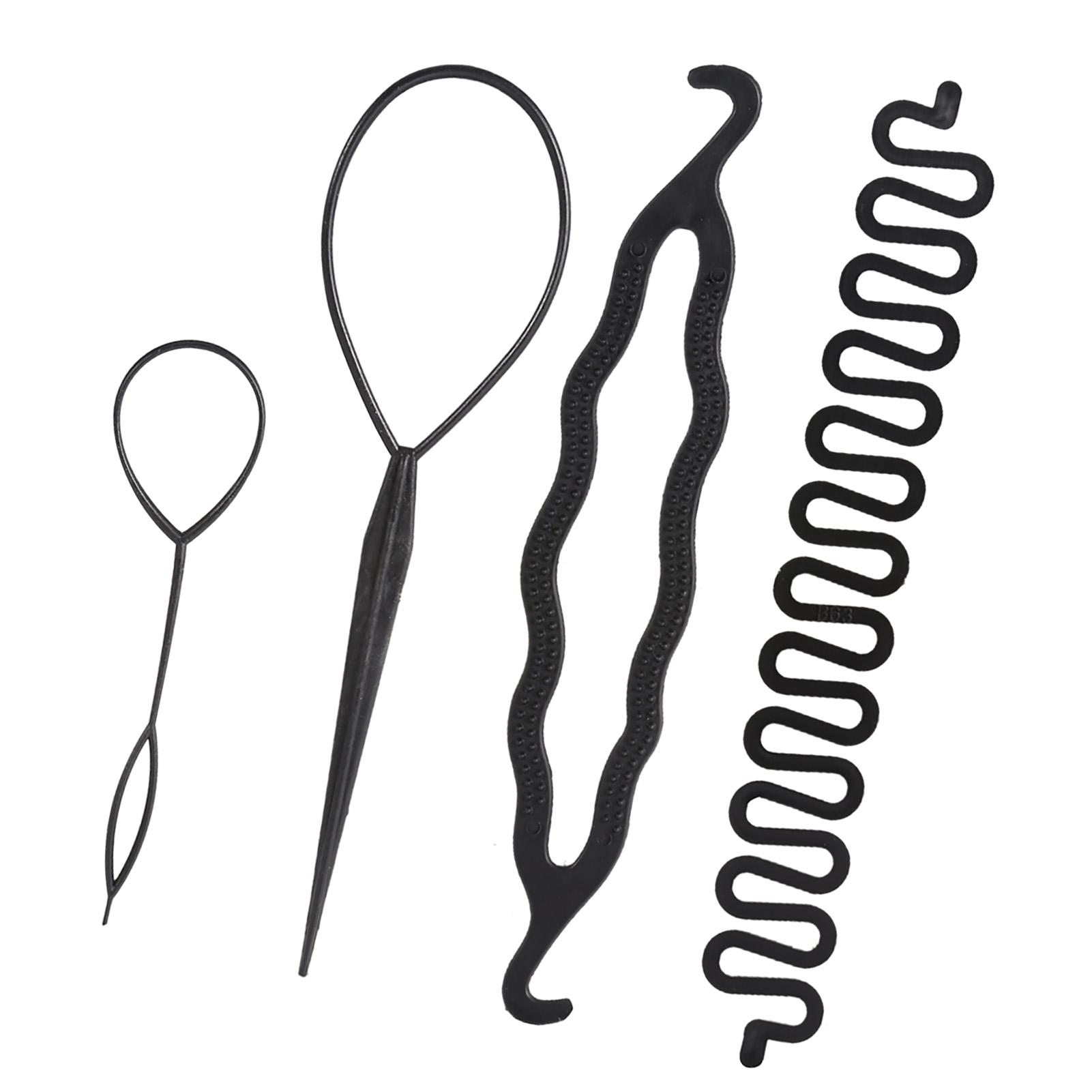 

4 9PCS New Fashion Hair Bun Maker Braiding Styling Disk Twist Tools DIY Accessories 3Types Size 1 (4 pcs)