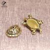 Vintage Brass Japanese Tortoise Incense Holder Burner Small Tea Pet Ornament Animal Turtle Figurines Miniatures Desk Decorations