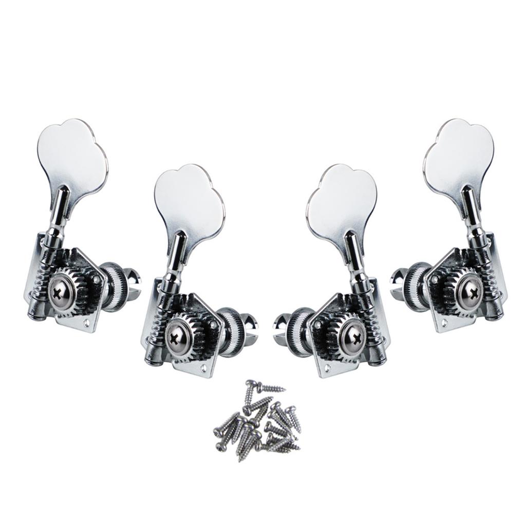 Bass Tuning Peg Electric Bass Opened Machine Head Knobs Bass String Turner for 4 String Jazz-Bass Guitar Bass Right/Left