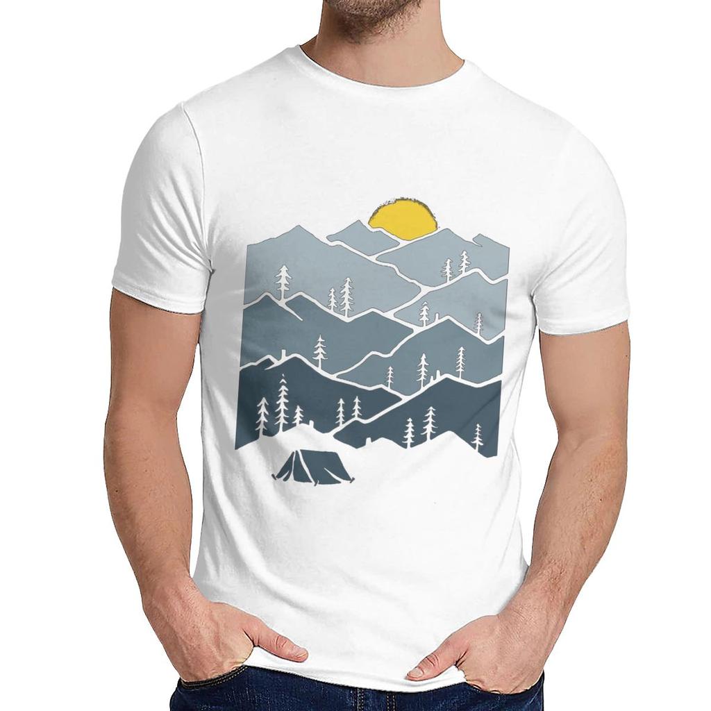 Hiking Moutain Hike Camping T Shirt Classic Round Neck Summer Casual Camiseta T Shirt