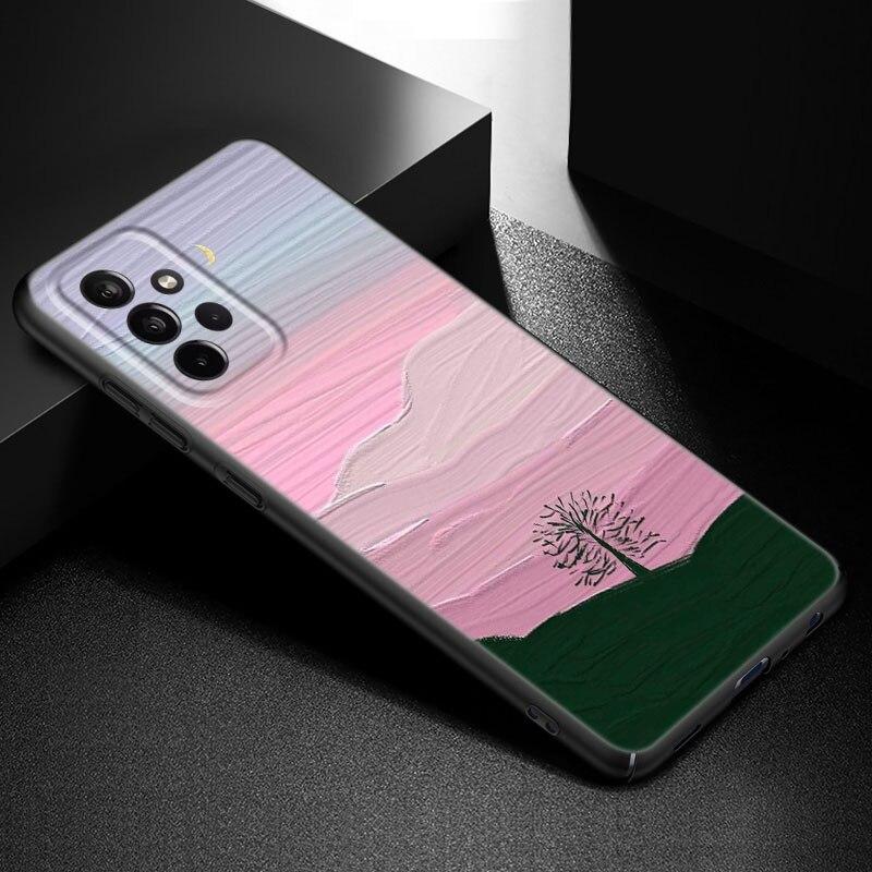 Emboss Flower Art Phone Case For Samsung Galaxy A21 A30 A50 A52 S A13 A22 A32 A33 A53 A73 5G A11 A12 A31 A51 A70 A71 A72 Cover
