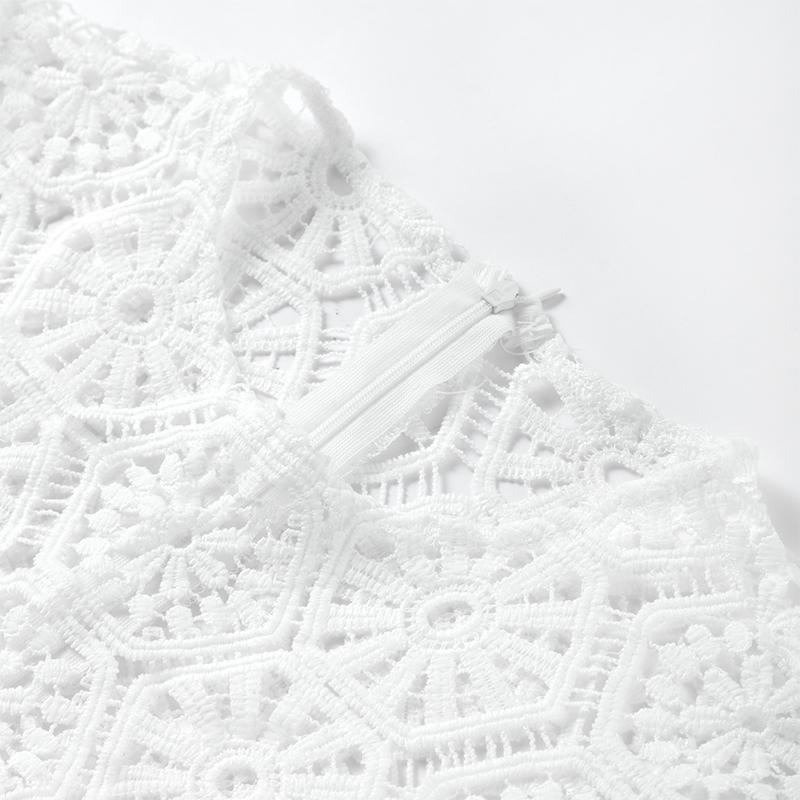 Sexy Tassel Hallow Out Midi Dress Women Solid Long Sleeve O-neck Holiday Slim Dresses Female 2024 Summer Fashion Crochet Robe