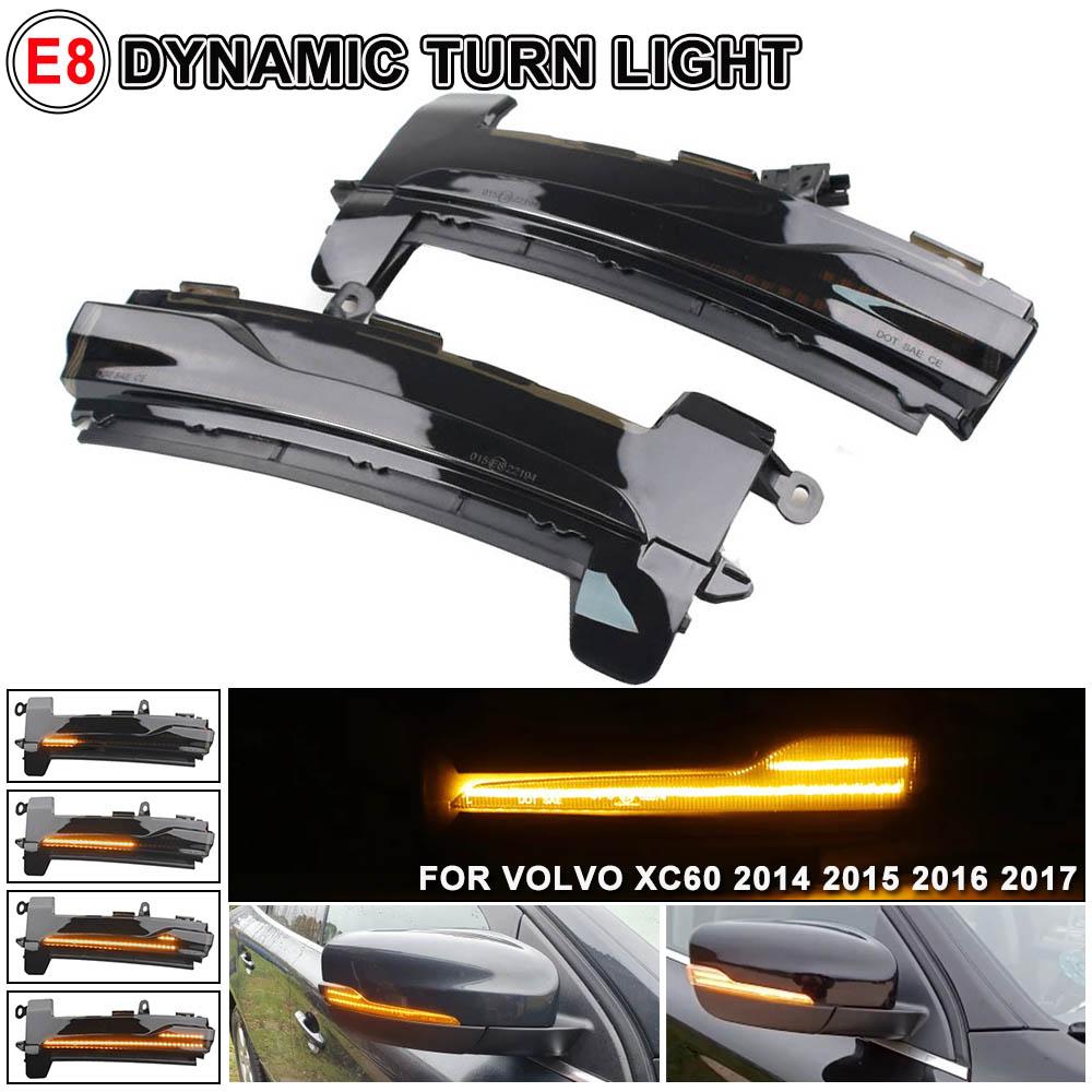 Dynamic Side Mirror Blinker Light for Volvo XC60 2014 2015 2016 2017 LED Turn Signal Blinker Indicator