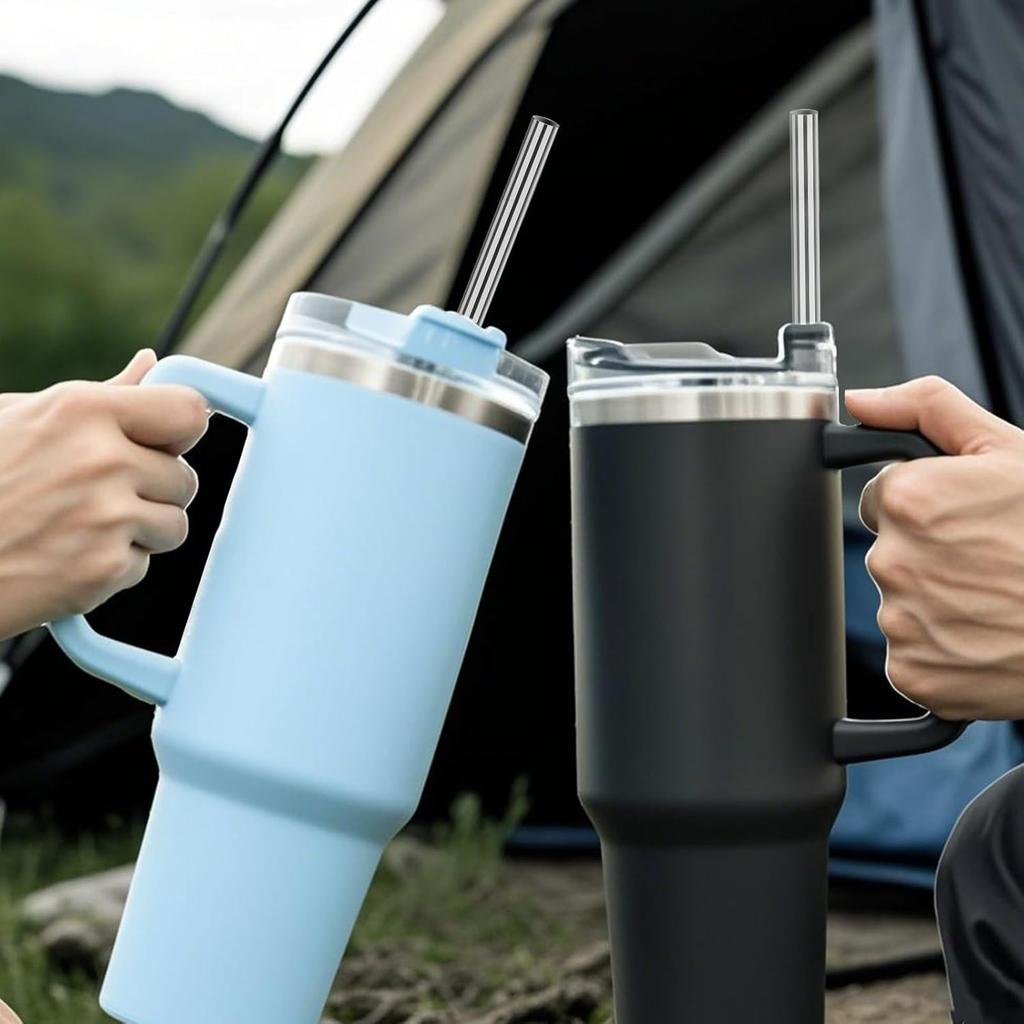Replacement Straws for Stanley 40 oz 30 oz Tumbler,6 Pack Reble Plastic Straws,Compatible Accessories Drinking for Stanley and More, BPA