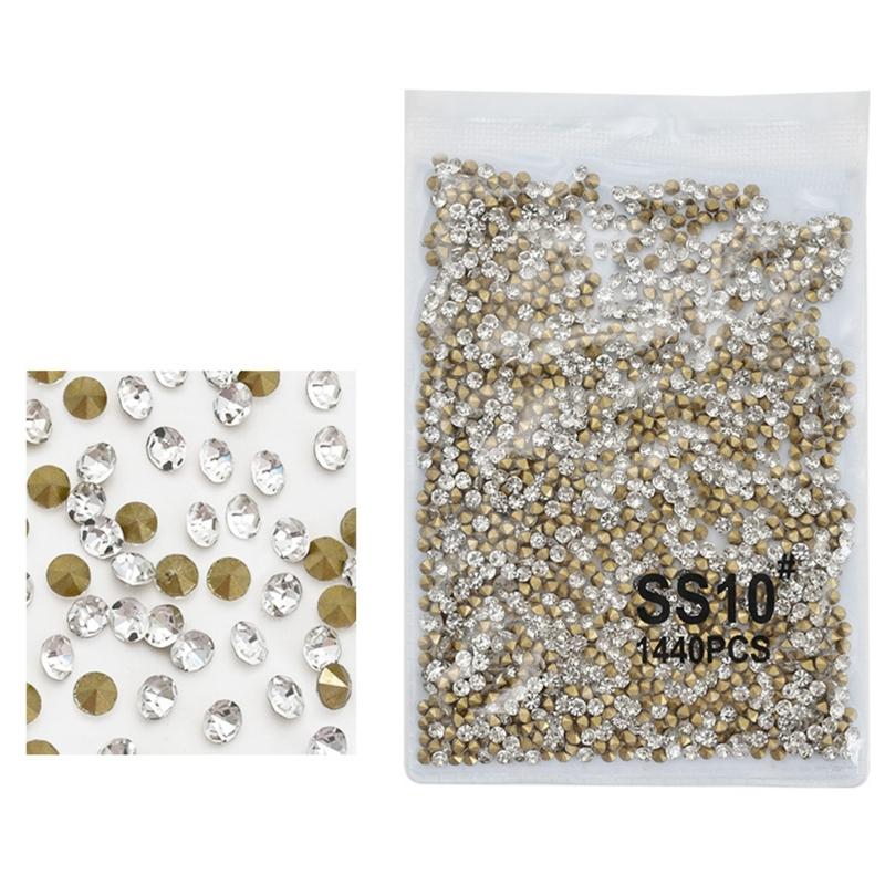 1Bag 3D Nail Charms Pointed Bottom Nail Rhinestones for Nail Decoration Nails Art Projects Embellishments Crafts