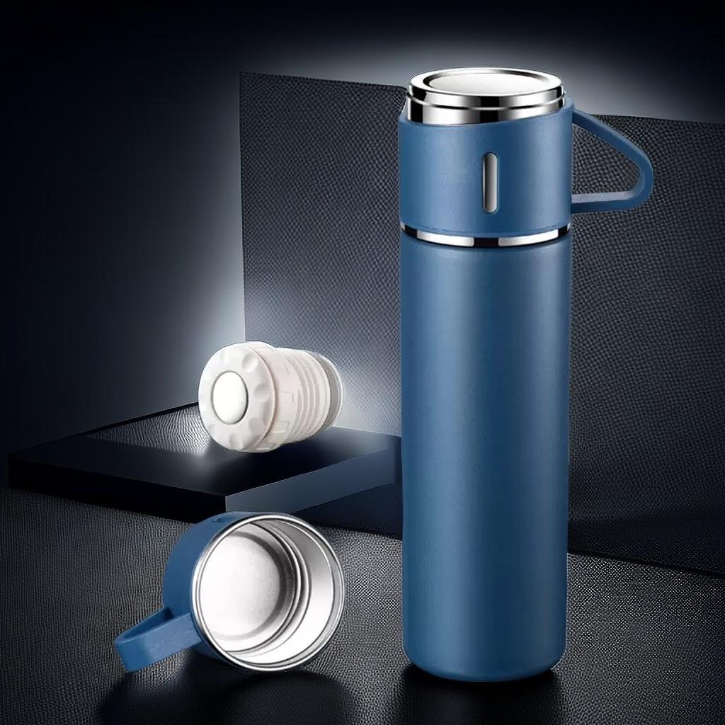 Stainless Steel Thermo Bottle Vacuum Insulated Flask With Cup For Coffee Tea