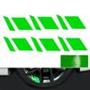 6pcs Reflective Car Wheel Rim Vinyl Precision Cut Decal Sticker Pressure Activated Adhesive Auto Red Accessories Car Stickers