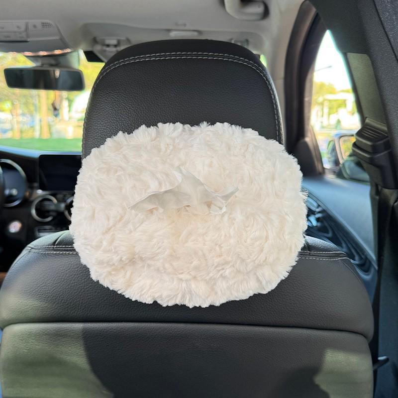 Creative Cartoon Car Plush Tissue Box - Hanging or Armrest Style