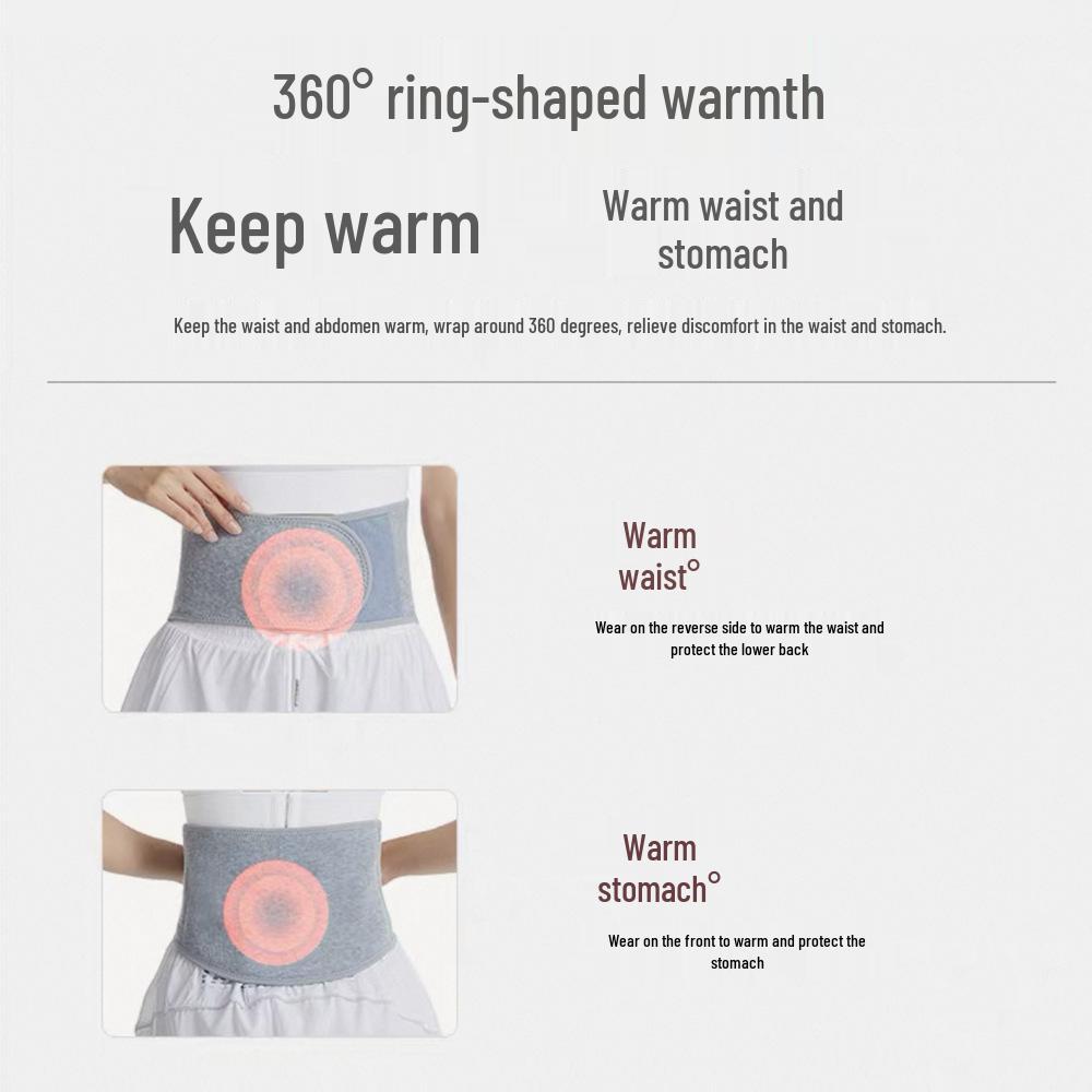 Bamboo Charcoal Velvet Waist Support Belt - Warmth and Cold Protection for Abdomen