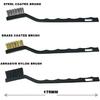 11Pcs Auto Detailing Set, Boar Hair Brushes, Steel Wire & A/C Brushes, Red, Soft Bristles, Wood Handles For Cleaning Interior, Exterior, Leather, 6
