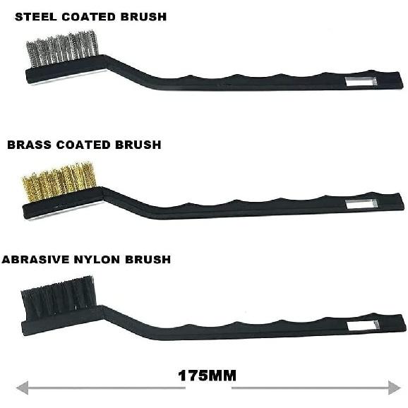 11Pcs Auto Detailing Set, Boar Hair Brushes, Steel Wire & A/C Brushes, Red, Soft Bristles, Wood Handles For Cleaning Interior, Exterior, Leather, 6