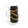 resin Vase with Snake Detail Matte Black Decorative Decor for Living Room, Hotel Foyer