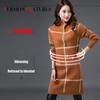 Herbst Winter Plaid Rollkragenpullover Frauen Lange Dicke Pullover Pullover Kleid Alle-spiel Bodenbildung Shirt Jumper Top