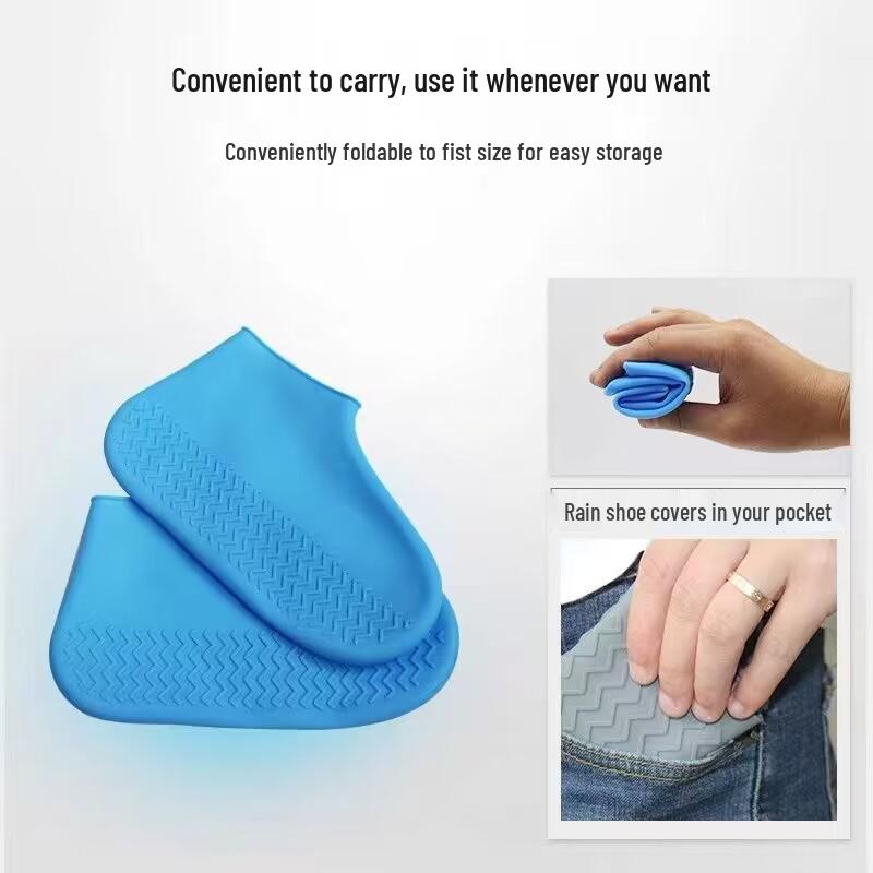 Waterproof Non-Slip Silicone Shoe Covers for Men & Women - Durable, Rainproof, Thickened for Outdoor Travel