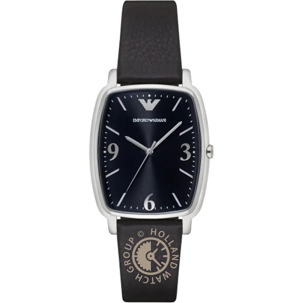 

Emporio Armani Historical Collection Black Leather Men s Quartz Watch AR2490 чёрный