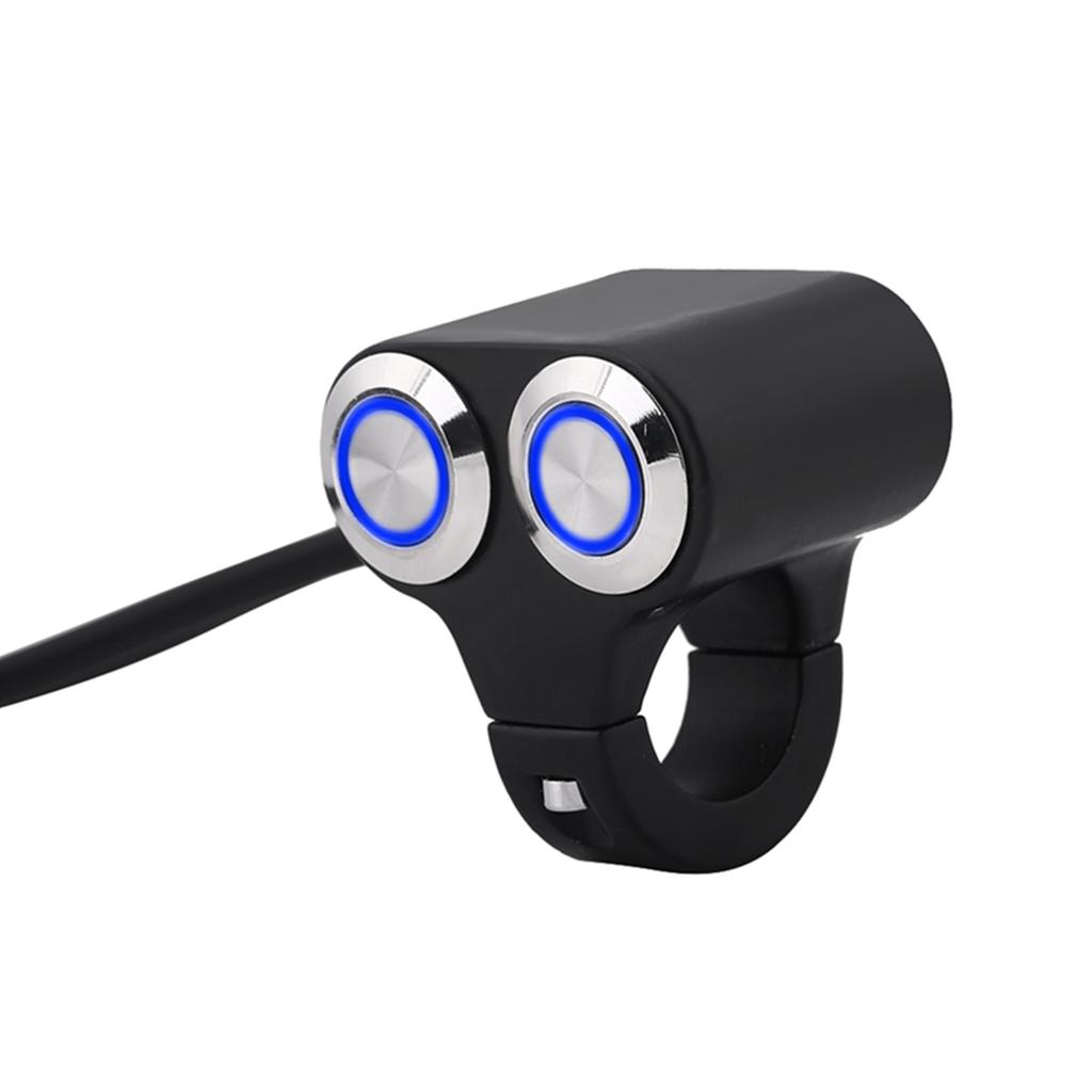 7 8inch 22mm Motorcycle Handlebar Switch Headlight Brake Fog Light ON OFF with Indicator Light
