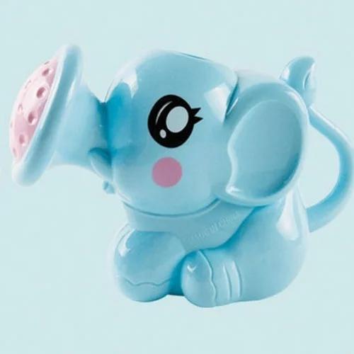 Baby Cartoon Elephant Shower Cup Newborn Child Shampoo Water Spoon Bath 2 Color