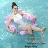 Inflatable PVC Float Recliner: Foldable Striped Swimming Bed