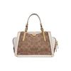 COACH Dreamer Canvas With Calfskin Portable Crossbody Bag, Shoulder Bag Small Women's White & Light Brown 54117-B4NQ5