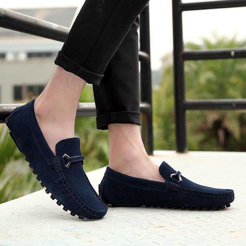 Fashion Leather Men Fashion Business Shoes New Men Loafers Lightweight Mens Slip on Shoes 2024 Handmade All-match for Men Driving Shoes