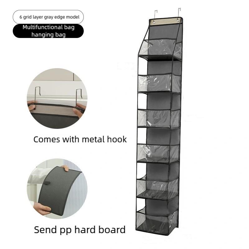 4/6Tier Over The Door Organizer Miscellaneous Clothes Toy Hanging Storage Bag With Mesh Pockets Shelves For Closet Bedroom Dorm