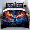 Colorful Phoenix Art Decoration Set Soft Comfortable Duvet Cover Bedding Set Included 1*Duvet Cover & 2*Pillowcases, Gift